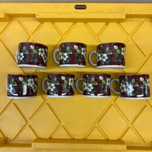 SET OF 7 - Sakura SPLENDOR Excell Home Mugs/Cups Floral Design  Good X Holidays